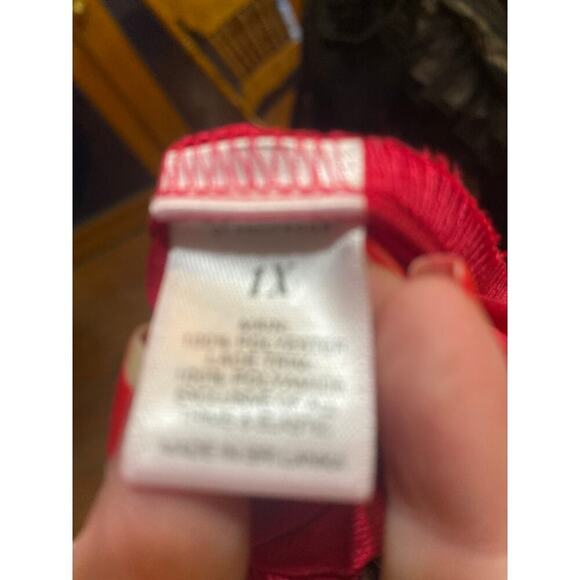 Frederick’s Satin Pajama Tank Shorts Lingerie Set Black NWTs Says 1X, Fits 2X - Picture 8 of 9